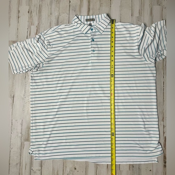 Peter Millar Shirt Mens XL White Striped Summer Comfort Polo Golf Classiccore - Picture 6 of 9